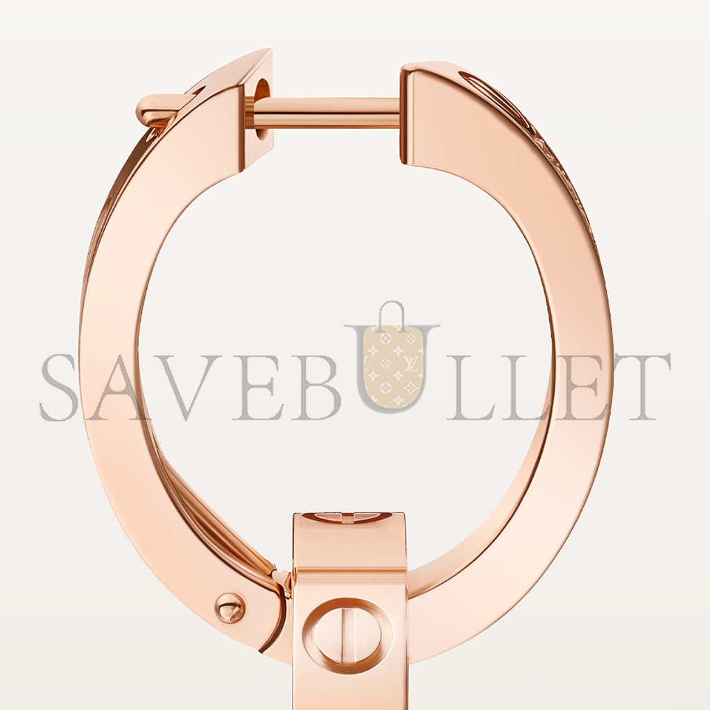 Ca*t*er love rose gold earrings, transformable, semi-paved n8515240